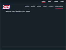Tablet Screenshot of investors.motorcarparts.com
